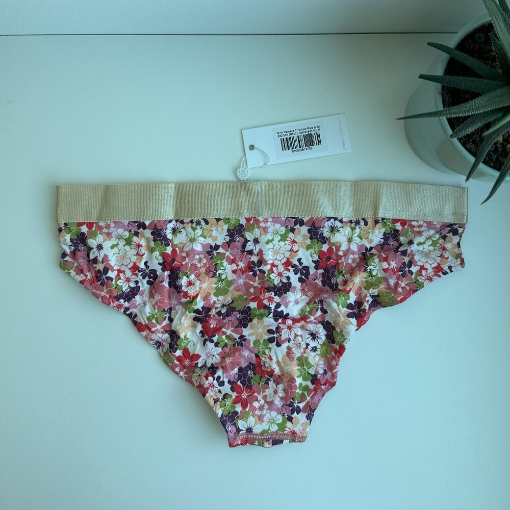 Parke & Ronen - Print Low Rise Brief - Pink Camelia (M) - Picture 4 of 7